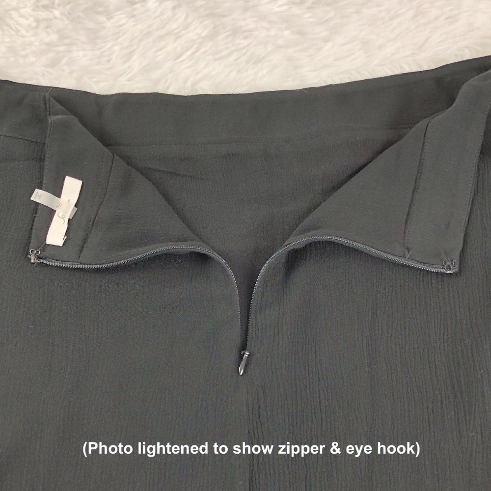 Black Side Split Maxi Length Skirt Plus Size 1X - Picture 5 of 8